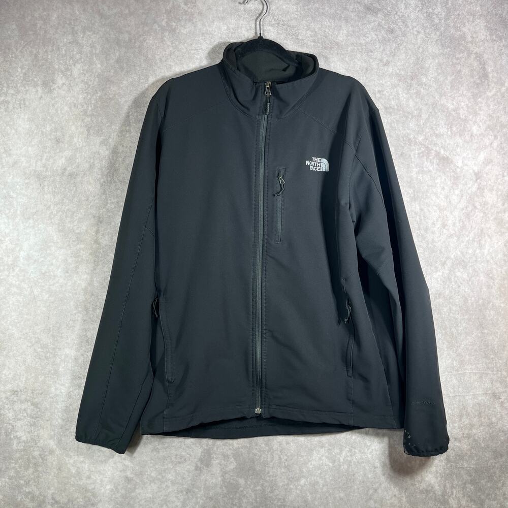 The North Face Windwall Jacket Mens Large Black Windbreaker‎ Full Zip Outdoor